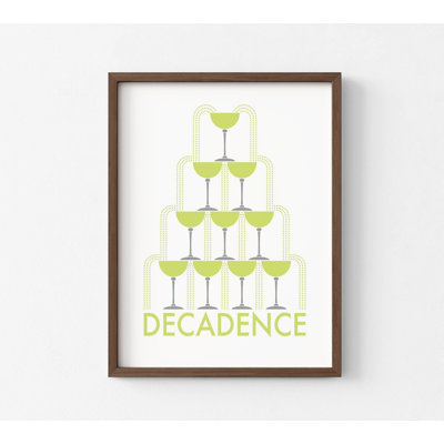 Lime, impression de verres à champagne, décor Decadende, boîte de nuit, art mural, idée de brunch cafétéria, décor d'inspiration mimosa