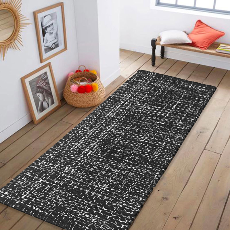 TAPIS DE GAUFRE, L 60 po x l 24 po , Noir / blanc