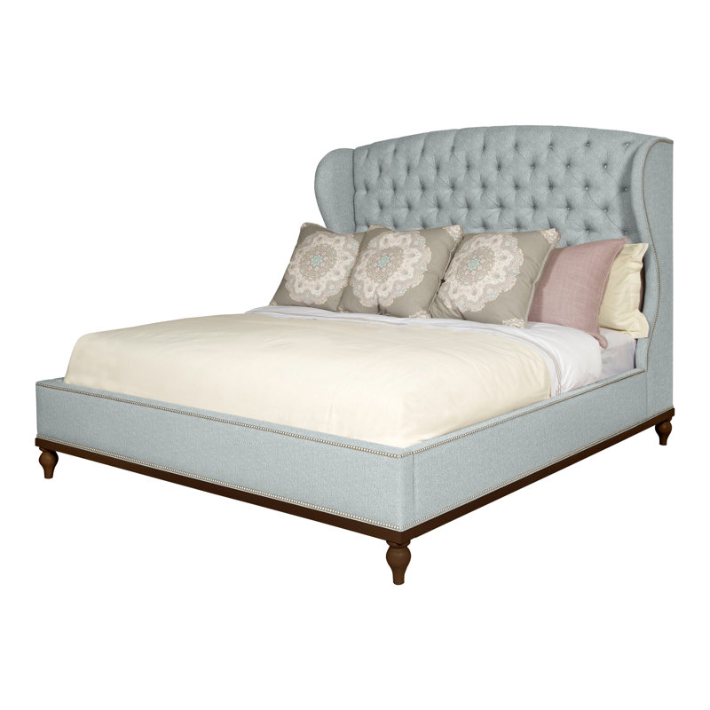 Emma Queen Upholstered Panel Bed, Navajo, Yes, Ian Haze