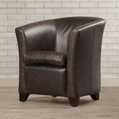 Fauteuil demi-tonneau en cuir Apollo