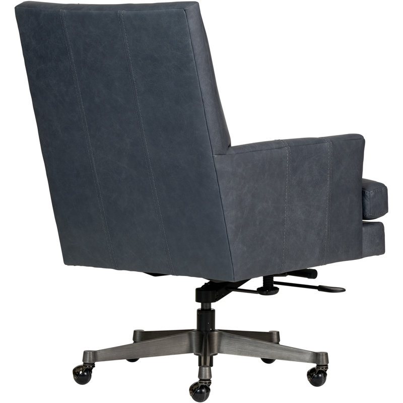 Fauteuil de direction en cuir bleu Shea Cool