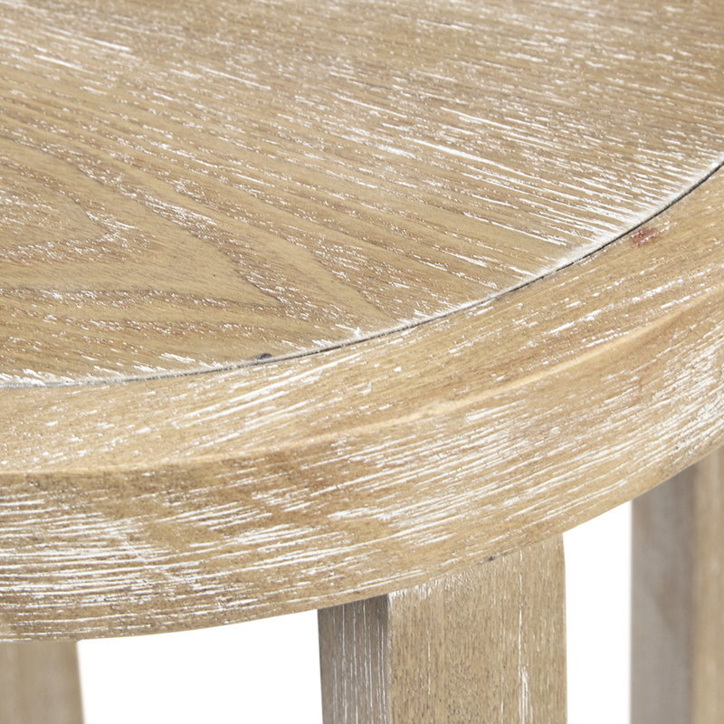 Table d'appoint, plateau en placage de frêne et pieds en bois massif, H 21 po x 24 po, blé récupéré, collection Style