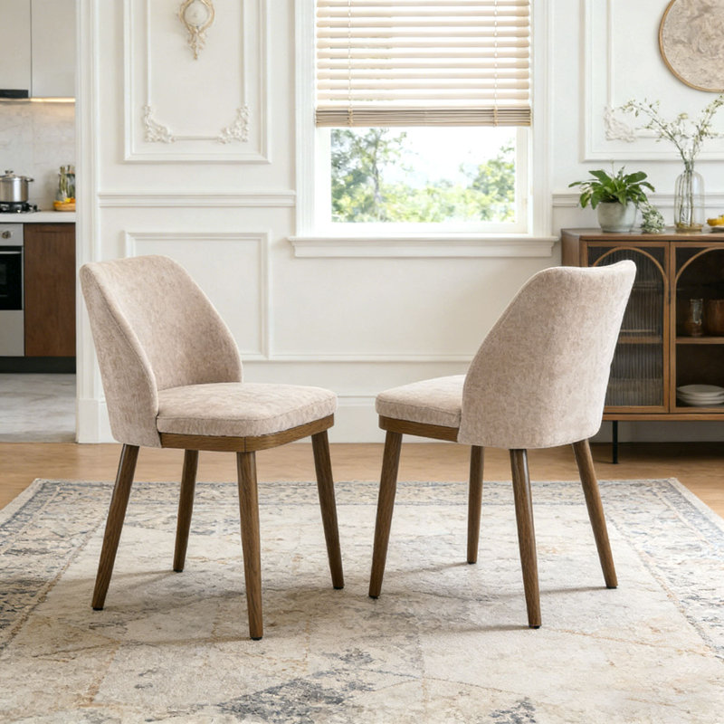 Ensemble de chaises de salle à manger, Crème abricot