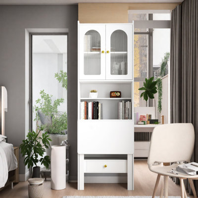 Bureau d'écriture pliable avec bibliothèque