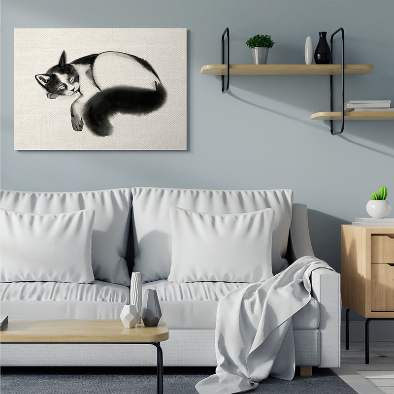 "AC-500" pour chat avec Grace Popp-impression, Toile tendue, H 36 po x l 48 po x P 1,5 po