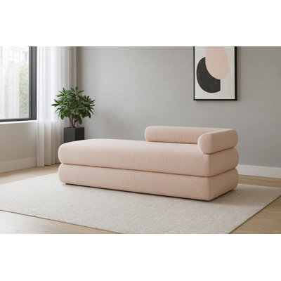 Banc rembourré en tissu Eilynn Teddy