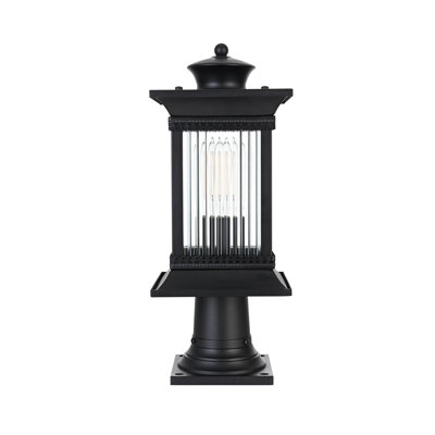 Lampadaire d'extérieur noir 7,5 pouces Framhild