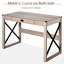 Bureau de travail de 112 cm avec tiroir - Polyvalent pour le bureau et la maison - Style rustique et professionnel - Aspect professionnel