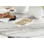 Tierra Modern Chrome Metal & Glass Round Dining Table Set with 6 Luxury Faux Leather Chairs-81863602-105465467