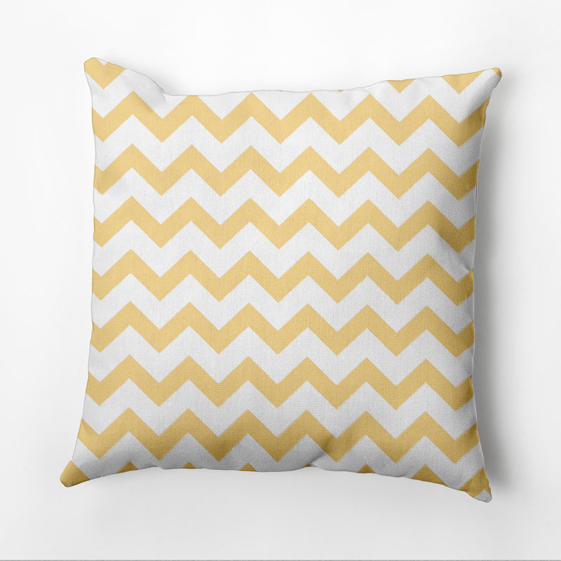 Aldermary Square Pillow Cover and Insert, 18"H x 18"W, Yellow