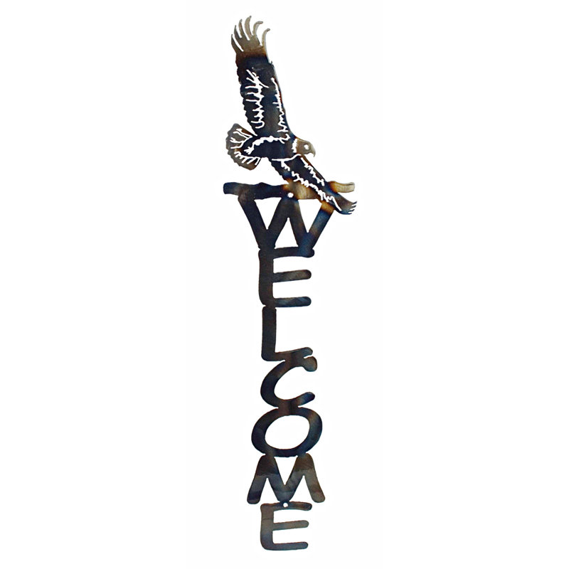 EAGLE FLYING VERTICAL BIENVENUE