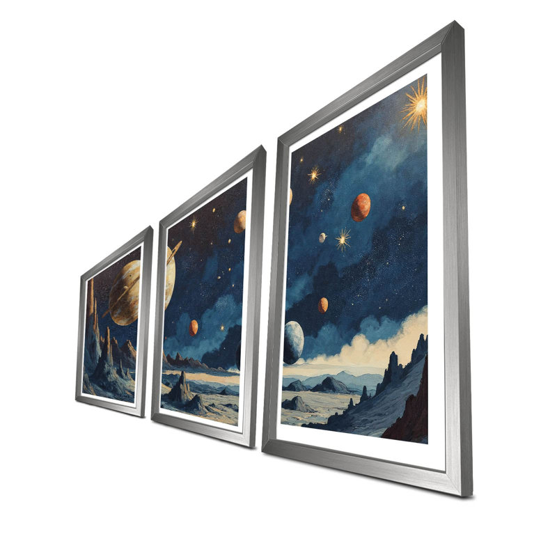 Elegant Decorative Framed MDF Painting Set (3 Pieces), 15.0 x 21.0 inches Each | 100% MDF with 0.1-inch Thickness, Wooden Frame with 0.8-inch Thickness | Perfect for Living Room & Office Décor, Stylish & Modern Design