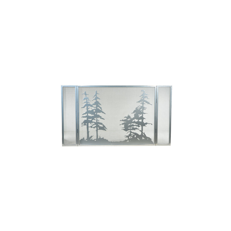 Tall 3 Panel Fireplace Screen
