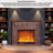 American-style faux marble veneer simulated fire heating fireplace-1518922687