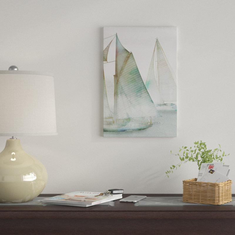 " Glide III " by Edward Selkirk, 26" H x 18" W x 1.5" D, Black Framed Canvas, No Mat