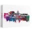 «Denver Skyline Watercolor Abstract Colorful Vibrant Architecture City», art mural-129476108