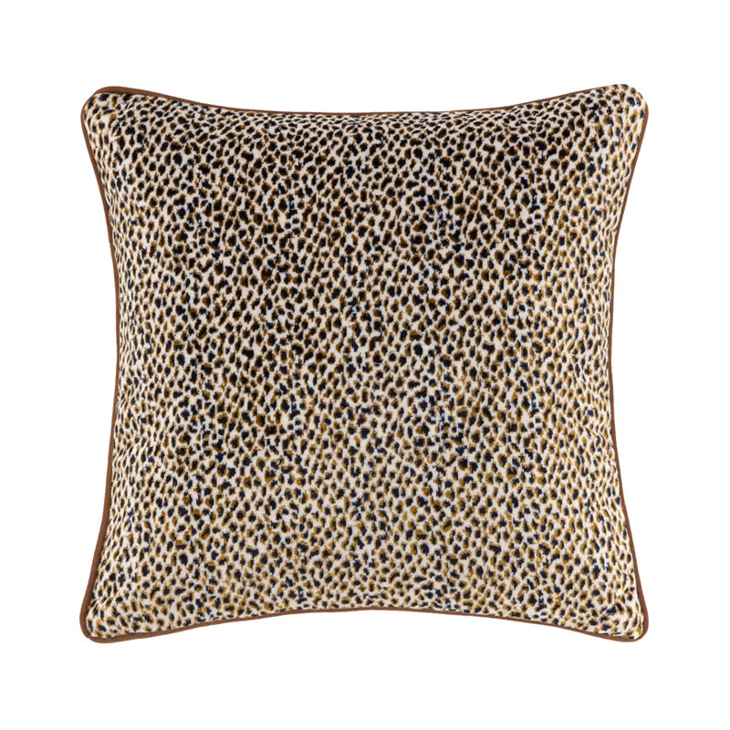 ZENAIDE Velvet Pillow Cover & Insert, Square 18", Black
