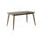 Norvia Traditional Rustic Solid Wood Rectangular Dining Table, Top 60 inches Length, Seats 4 to 6, Chestnut Brown finish-1826836886