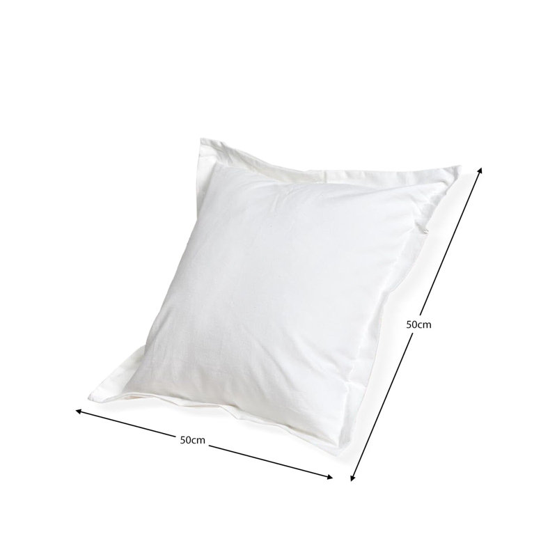 Nevenka White Square Euro Cushion Cover