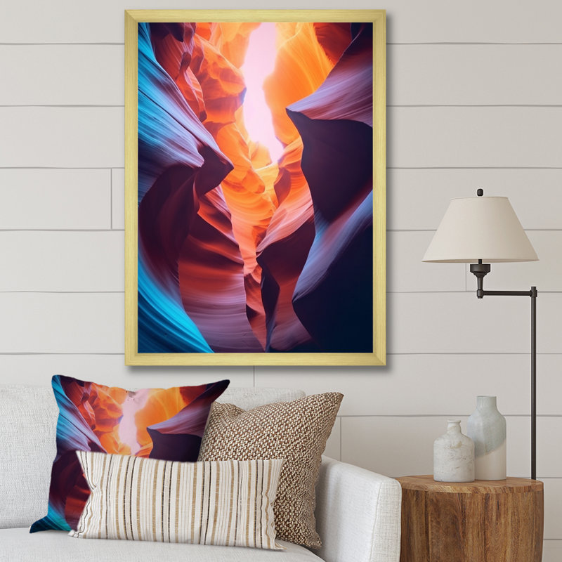 Canyon Antelope Harmony IV, Encadrement doré, H 32 po x l 24 po x P 1 po