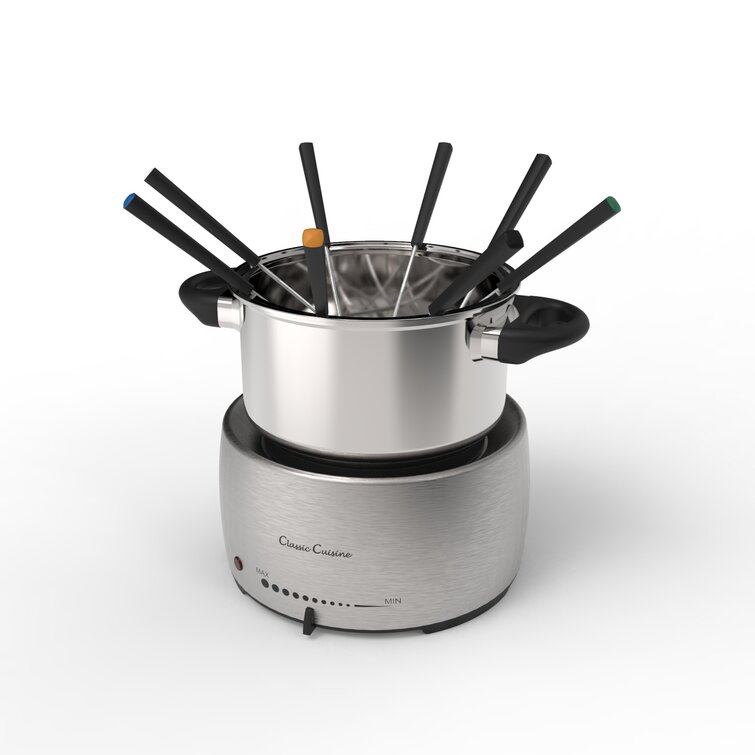 Fondue Pot Set, Mini Electric Fondue Pot Set for Melting Chocolate Cheese,  Chocolate Meting Pot fondue maker with Dipping Forks For Holiday Christmas  Birthday Gift