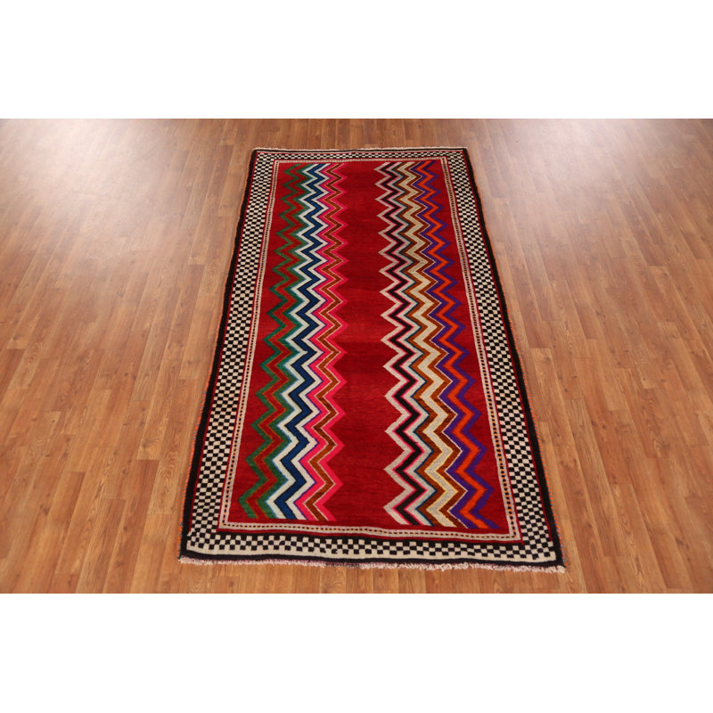 Tapis traditionnel géométrique en laine Gabbeh