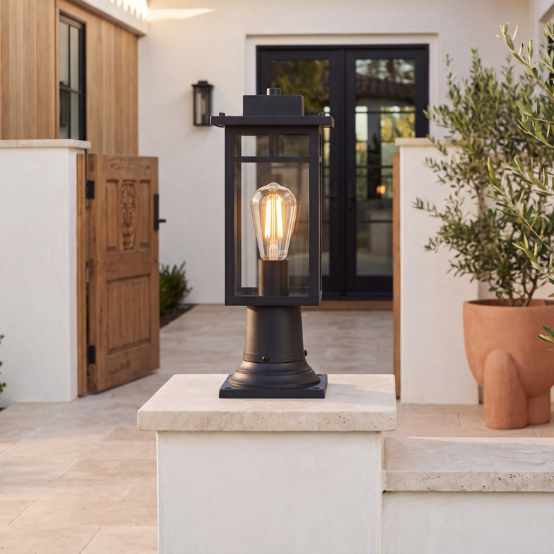 Moravian 6.5 Inch Outdoor Post Light in Black