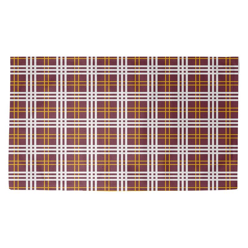 Plaid Indoor Rug, Rectangle 5' x 7'