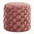 Ottoman 16” Round Braided Blush Pink Velvet by LumiSource | Velvet | Braided-2046899348
