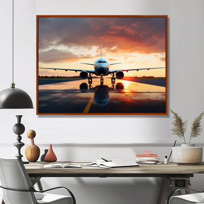 Photo prête à décoller de l'avion - impressions sur toile modernes