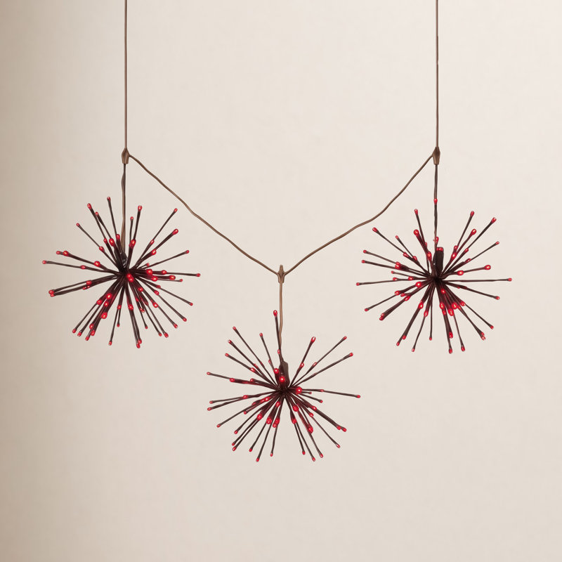 15" LED Starburst Lighted Branch, Red