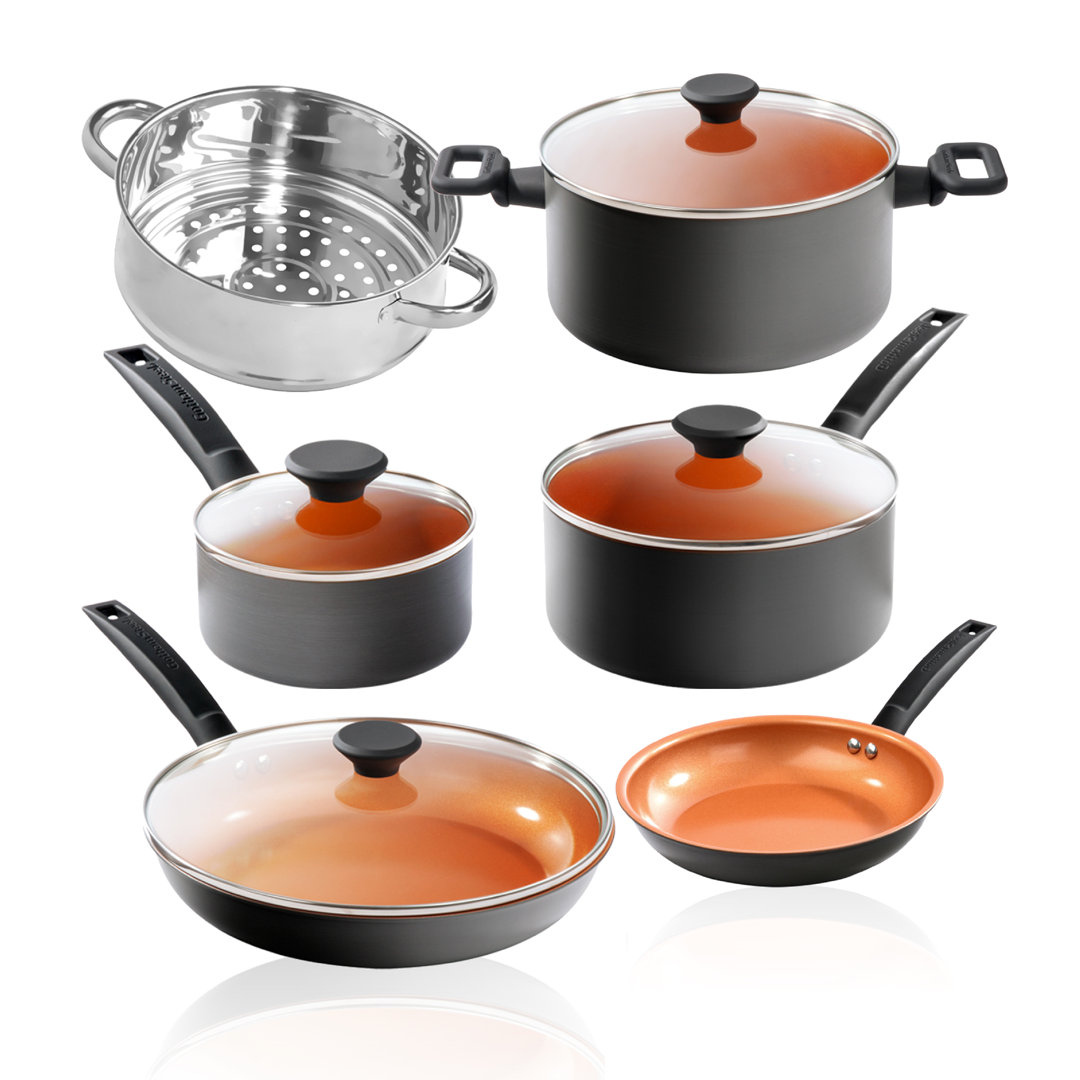 Gotham Steel Pro Premier Hard Anodized 10 Piece Nonstick Cookware Set Gotham Steel