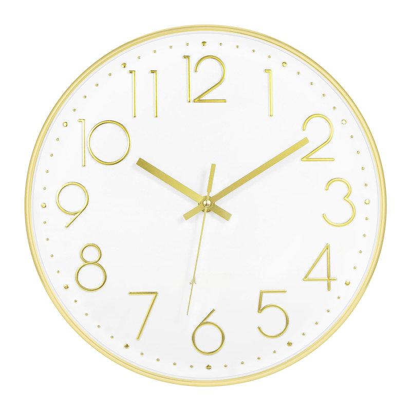 Horloge murale dorée 12 po