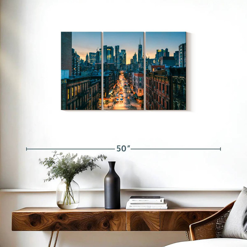Sireci Lower Manhattan Twilight Rush, 20" H x 33" W