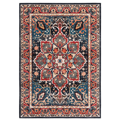 Manado Oriental Red/Navy Area Rug