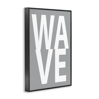 Vague de mot sur giclée sur toile grise par Jamie MacDowell
