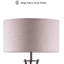 Lampe sur pied trépied en métal 65 po, dégradé bronze noir avec abat-jour tambour en tissu beige, interrupteur à 3 voies, homologué UL / cUL