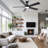 52" Matte Black Modern Reversible Motor Integrated LED Dimmable Ceiling Fan with Light and Remote-793522777-793522778