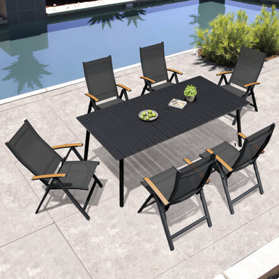  Folding Adjustable Aluminum Outdoor Armchair