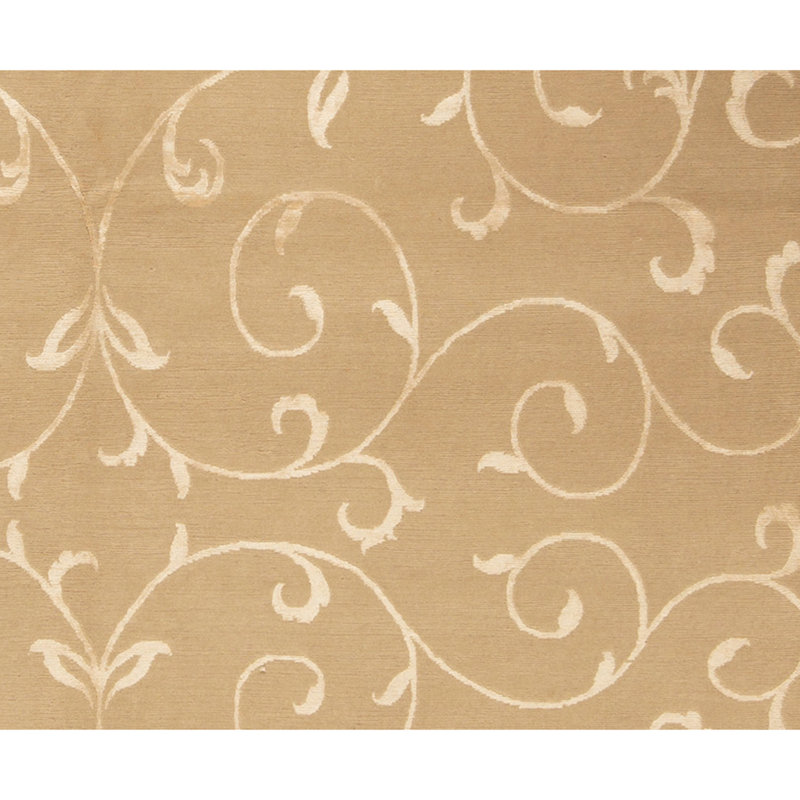 Hand Knotted Area Rug in Beige