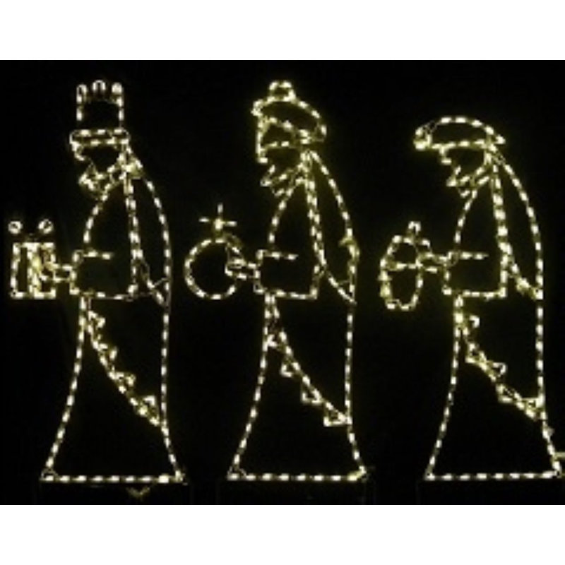 Grand présentoir lumineux de Noël blanc chaud