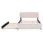 Lit plateforme tapissier avec lit gigogne simple TG - Matériau en molleton pour une chambre à coucher douce et confortable-601985015