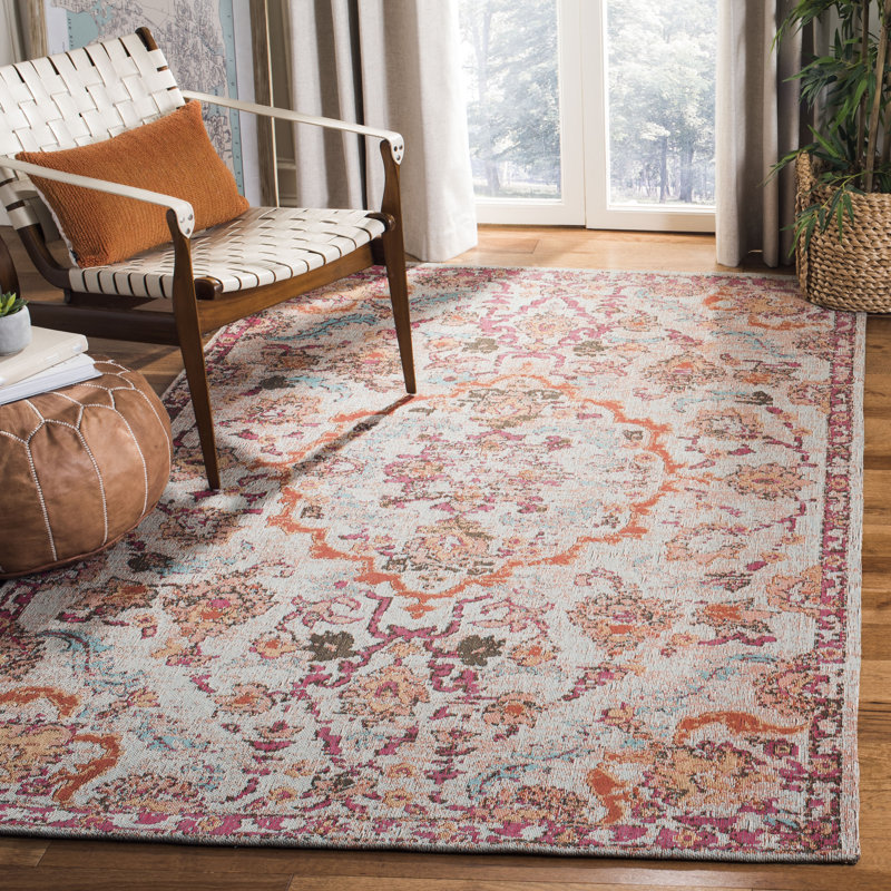 Tapis rouge / beige Callendale, Rectangle 8 pi x 10 pi