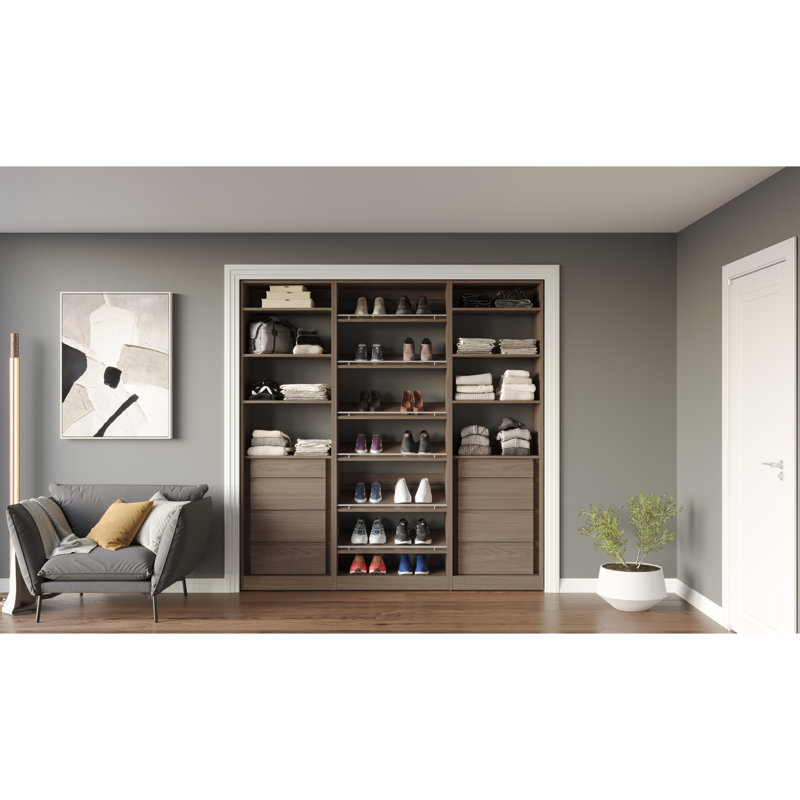 82 1/4" Closet System, Brown