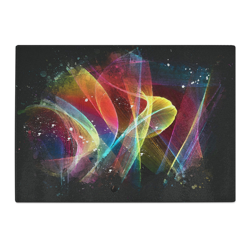 Vol (2) Paint Splash Chopping Board, 0.4cm H x 28.5cm W x 39cm L