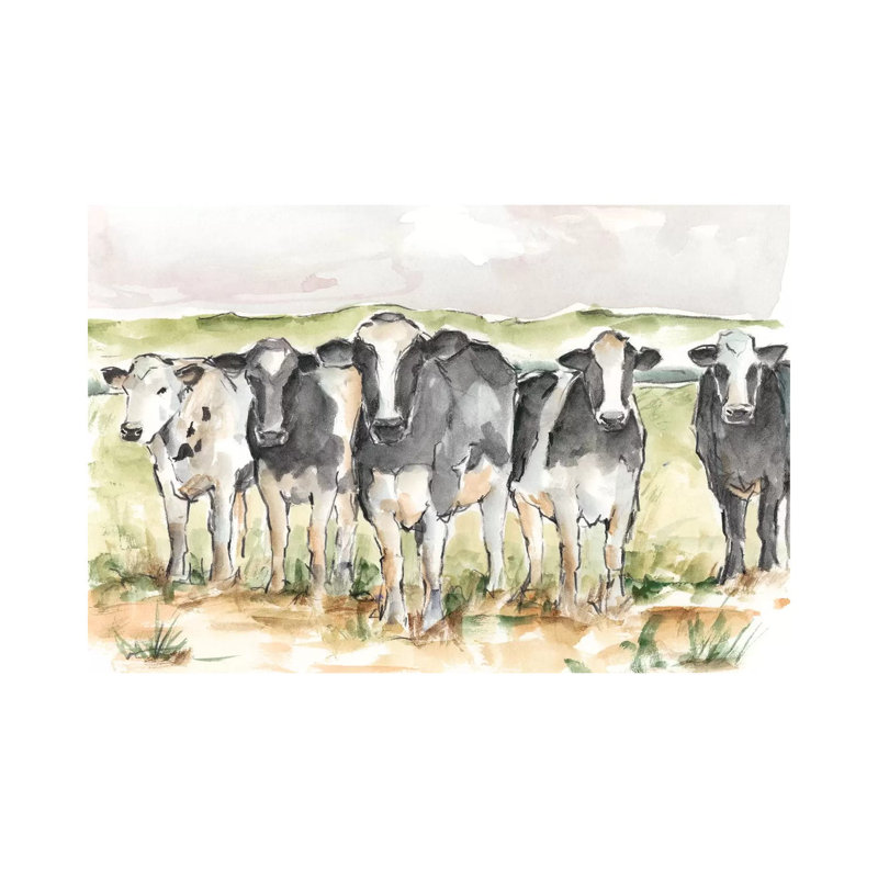 «Field Days II» par Ethan Harper - reproduction d'art, H 26 po x l 40 po x 1,5 po, Pas de tapis, Toile tendue