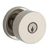 Contemporary Keyed Door Knob with Contemporary Round Rose