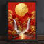Reproduction d'art encadré noir, paysage chinois rétro, art mural-771301857
