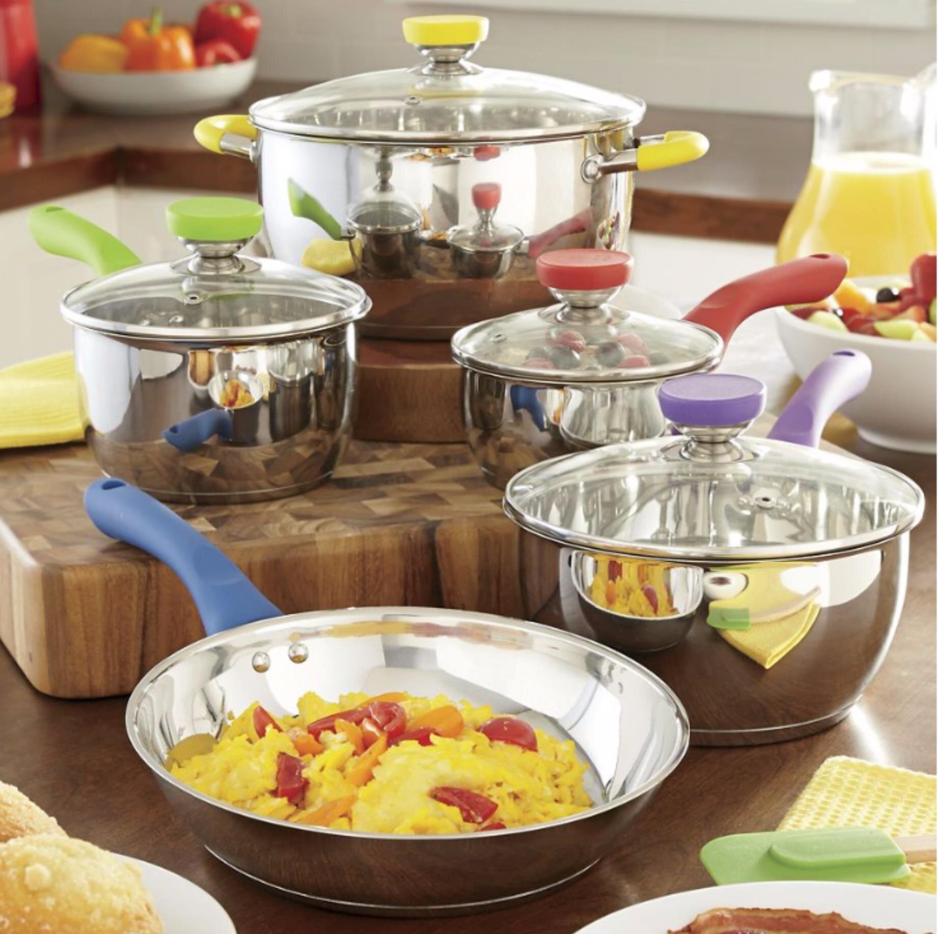 9 - Piece Stainless Steel (18/10) Cookware Set