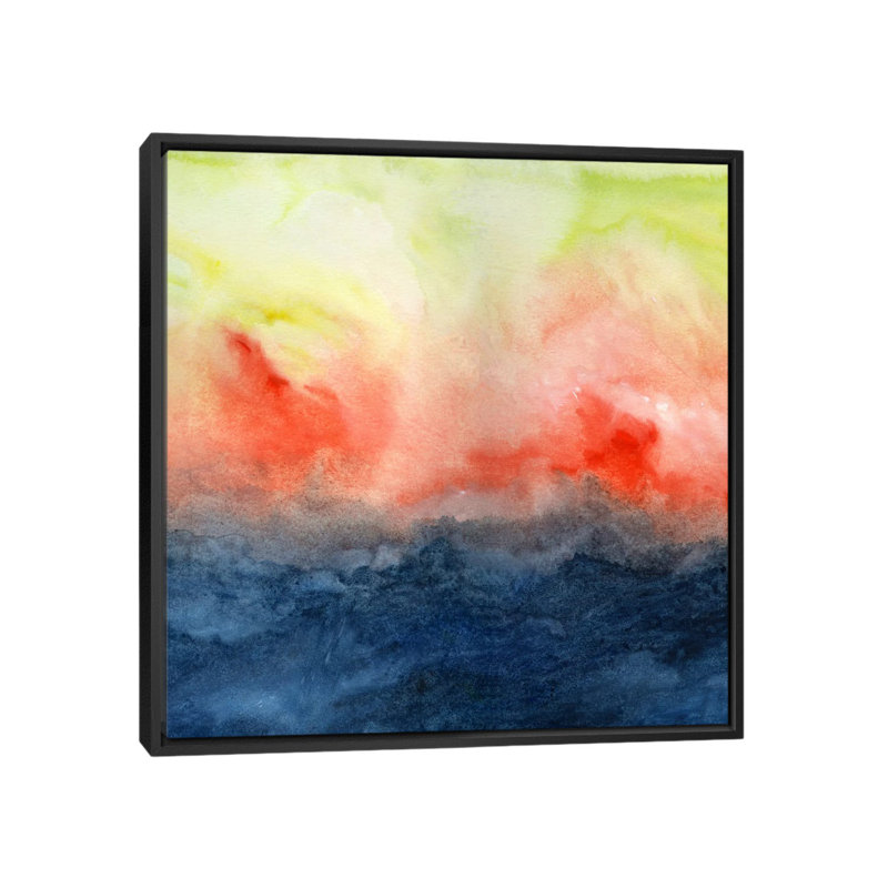 «Brush Fire», reproduction d'art sur toile, H 18 po x l 18 po x P 1,5 po, Toile encadrée noire, Pas de tapis